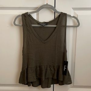 Green flowy tank top